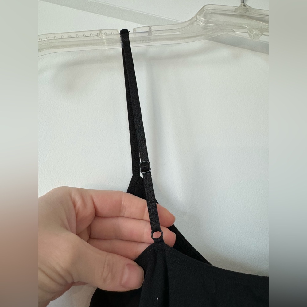 Free People Intimates Seamless Spaghetti Strap Midi Slip Dress in Black, Size XS - Picture 3 of 4